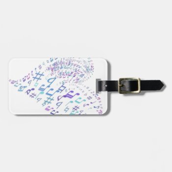 Let Your Heart Sing - Heart Made Of Musical Notes Luggage Tag by Letter_Art at Zazzle