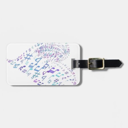 Let Your Heart Sing - Heart Made Of Musical Notes Luggage Tag