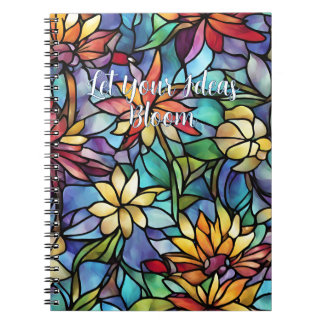 Let Your Ideas Bloom Floral Spiral Notebook
