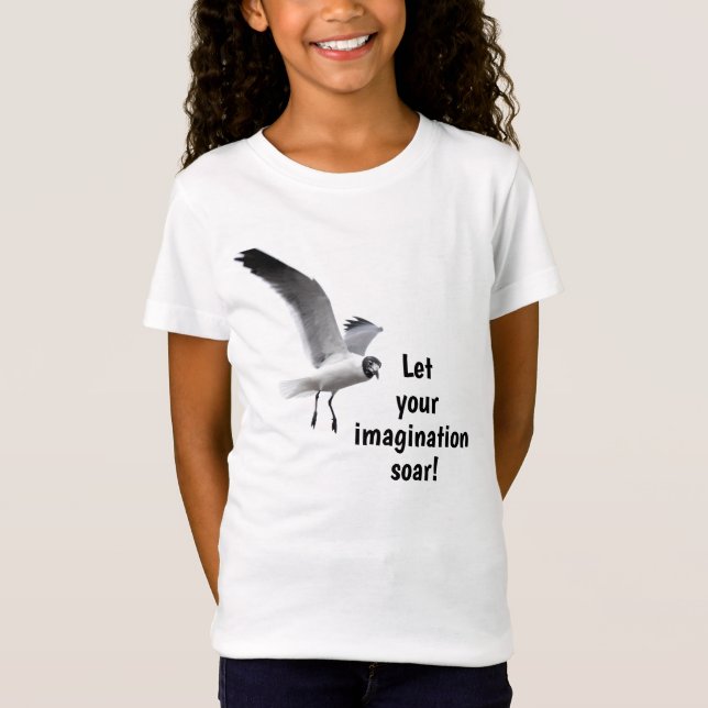 Let your imagination soar!  Flying Seagull T-Shirt (Front)