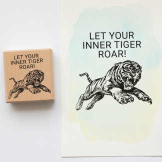Let Your Inner Tiger Roar Inspirational Stamp