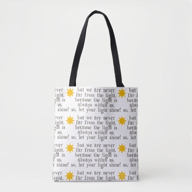 Let Your Light Shine All-Over-Print Tote (Front)