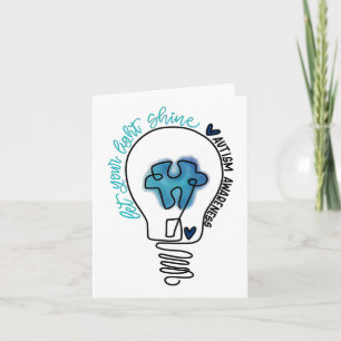 Let Your Light Shine Autism Awareness 1  Card