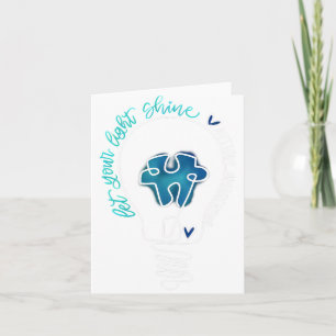 Let Your Light Shine Autism Awareness  Card