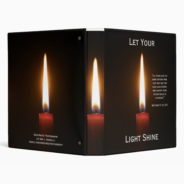 Let Your Light Shine Avery Binder (Background)