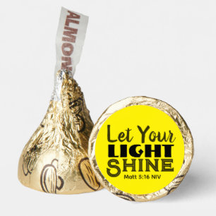 Let Your Light Shine Bible Verse Black and Yellow Hershey®'s Kisses®