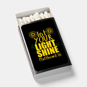 Let Your Light Shine Bible Verse Christian Matchboxes