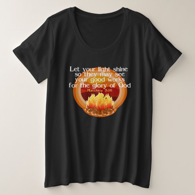 Let Your Light Shine Campfire Christian Shirts (Design Front)