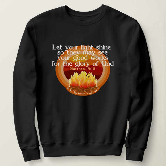 Let Your Light Shine Campfire Christian Shirts (Design Front)