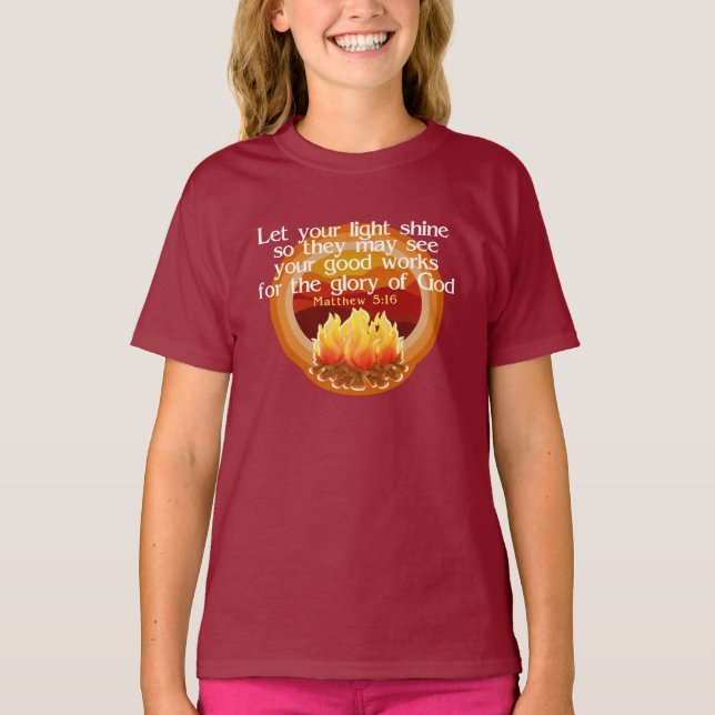 Let Your Light Shine Campfire Christian Shirts (Front)
