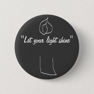 Let your light shine candle illustration button