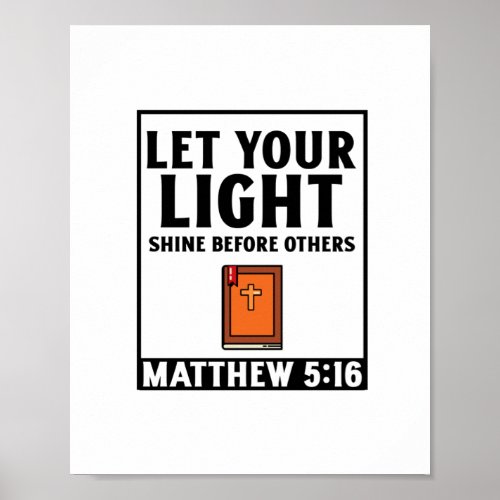 Let your light shine  christian religious faith bi poster