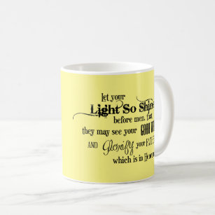 30 OZ JUMBO LATTE MUG LET YOUR LIGHT SHINE