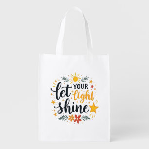 Let Your Light Shine   Eco-Friendly Reusable Grocery Bag