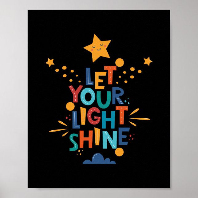Let Your Light Shine Inspiration Poster (Front)