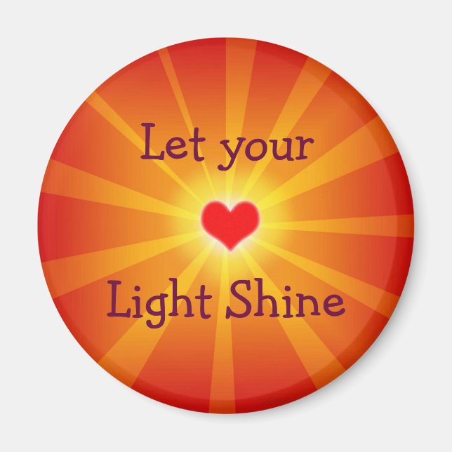 "Let Your Light Shine" Magnet (Front)