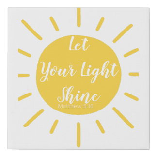 Let Your Light Shine - Matthew 5:16 Canvas Art