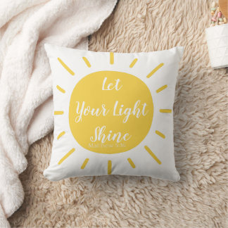 Let Your Light Shine - Matthew 5:16 Throw Pillow