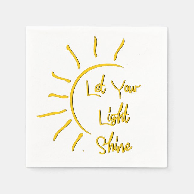 Let your light shine napkins (Front)
