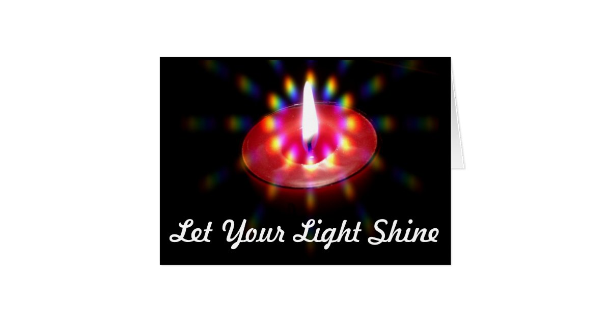 Let Your Light Shine notecard | Zazzle