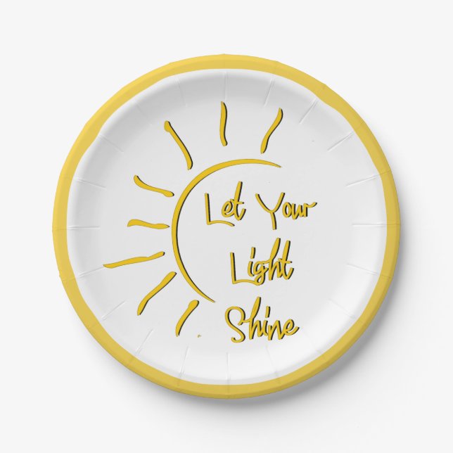 Let your light shine paper plates (Front)