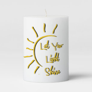 Let your light shine pillar candle