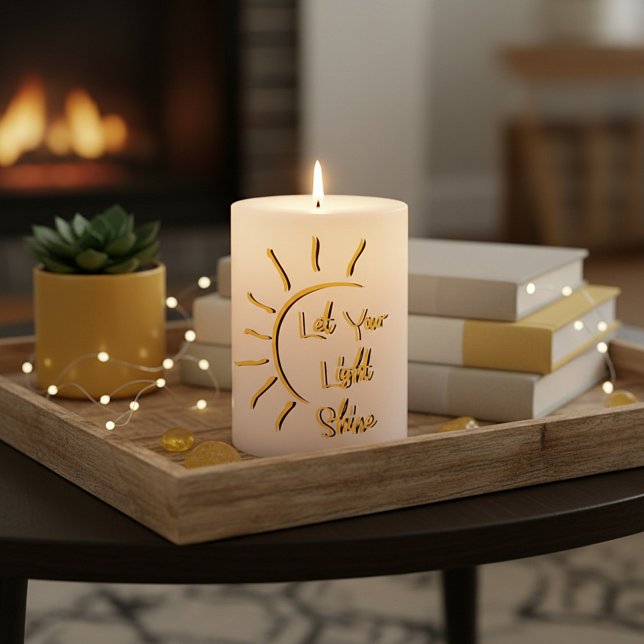 Let your light shine pillar candle (Creator Uploaded)