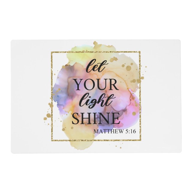 Let your light shine  placemat (Front)