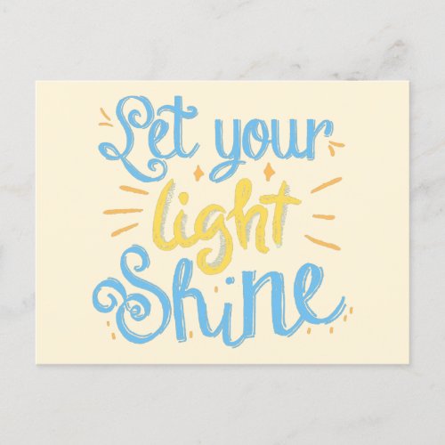 Let Your Light Shine Postcard