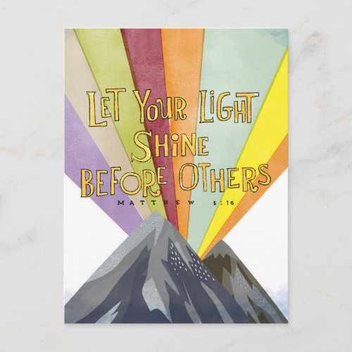 Let Your Light Shine Postcard