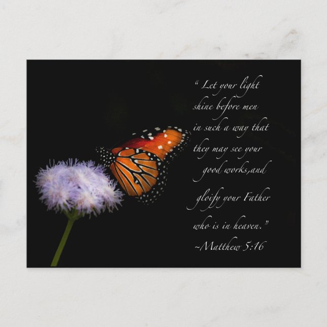 Let your light shine postcard (Front)