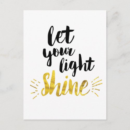 Let Your Light Shine Postcard