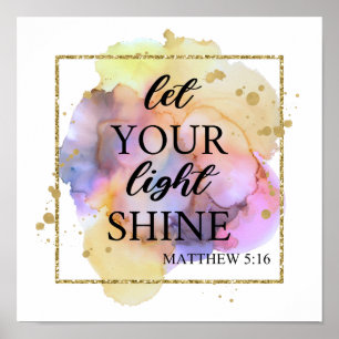 Let your light shine poster