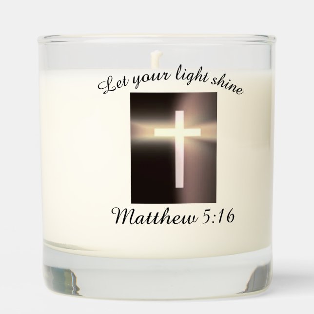 Let your light shine scented candle (Front)