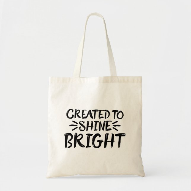 Let Your Light Shine Scripture Art Quote Art Motiv Tote Bag (Front)