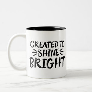 Let Your Light Shine Scripture Art Quote Art Motiv Two-Tone Coffee Mug