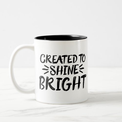 Let Your Light Shine Scripture Art Quote Art Motiv Two_Tone Coffee Mug
