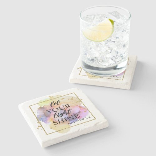 Let your light shine  stone coaster