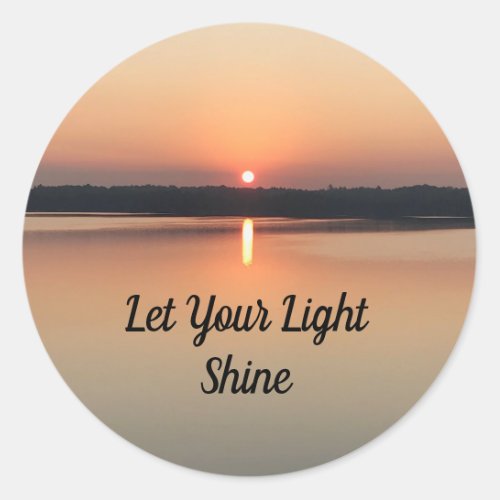 Let Your Light Shine Sunset Inspiration Sticker
