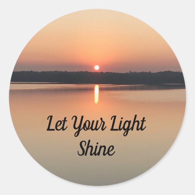 Let Your Light Shine Sunset Inspiration Sticker (Front)