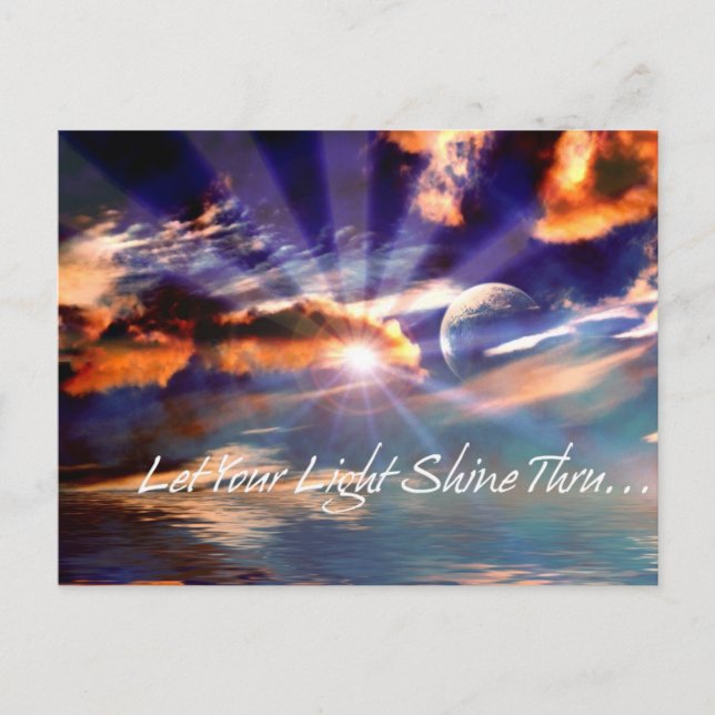 let your light shine thru postcard (Front)