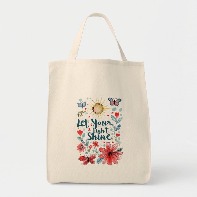 Let Your Light Shine Tote Bag (Front)