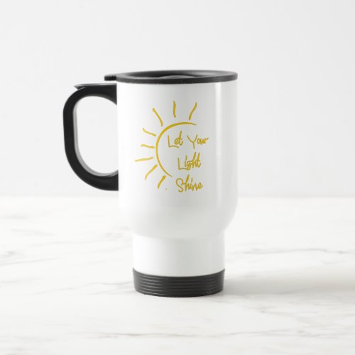 Let your light shine travel mug
