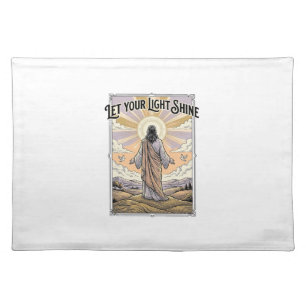 Let Your Light Shine Vintage Faith Cloth Placemat
