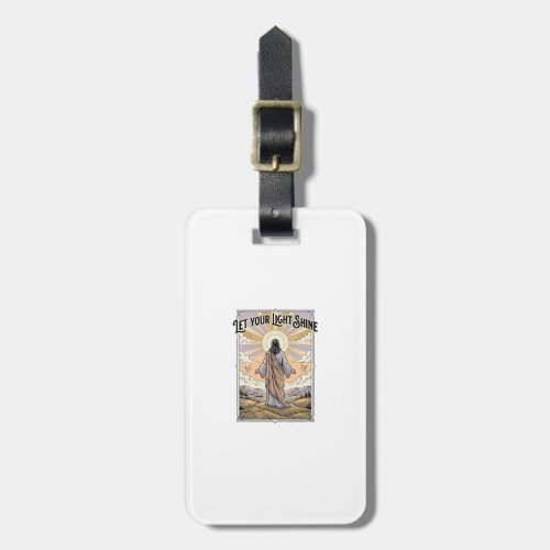 Let Your Light Shine Vintage Faith Luggage Tag