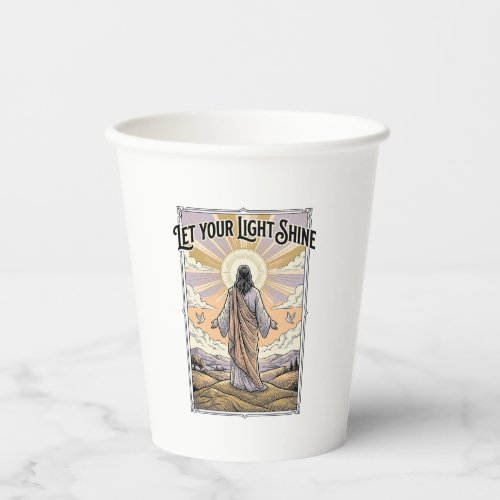Let Your Light Shine Vintage Faith Paper Cups