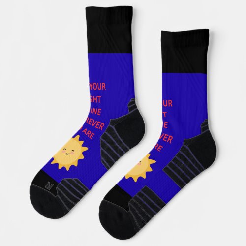 Let Your Light Shine Wherever You Are socks