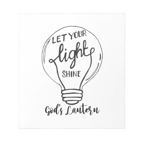 Let Your Light Shine with Gods Lanterns Notepad