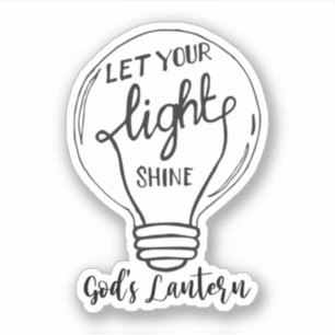 Let Your Light Shine with God's Lanterns Sticker