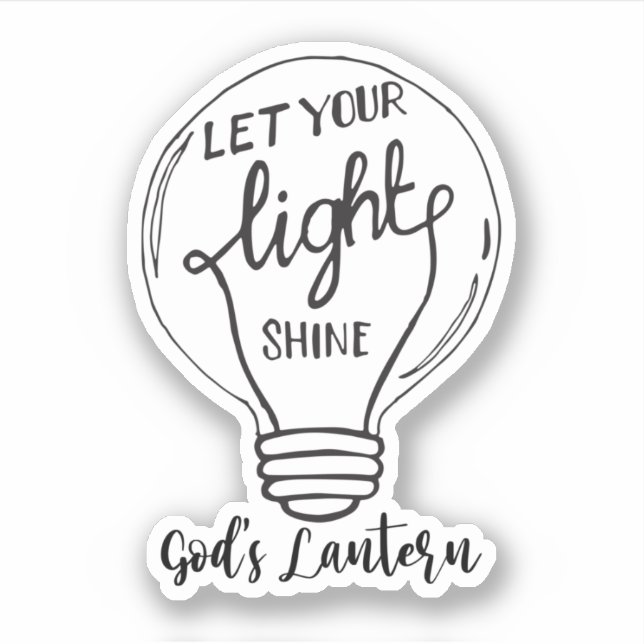 Let Your Light Shine with God's Lanterns Sticker (Front)